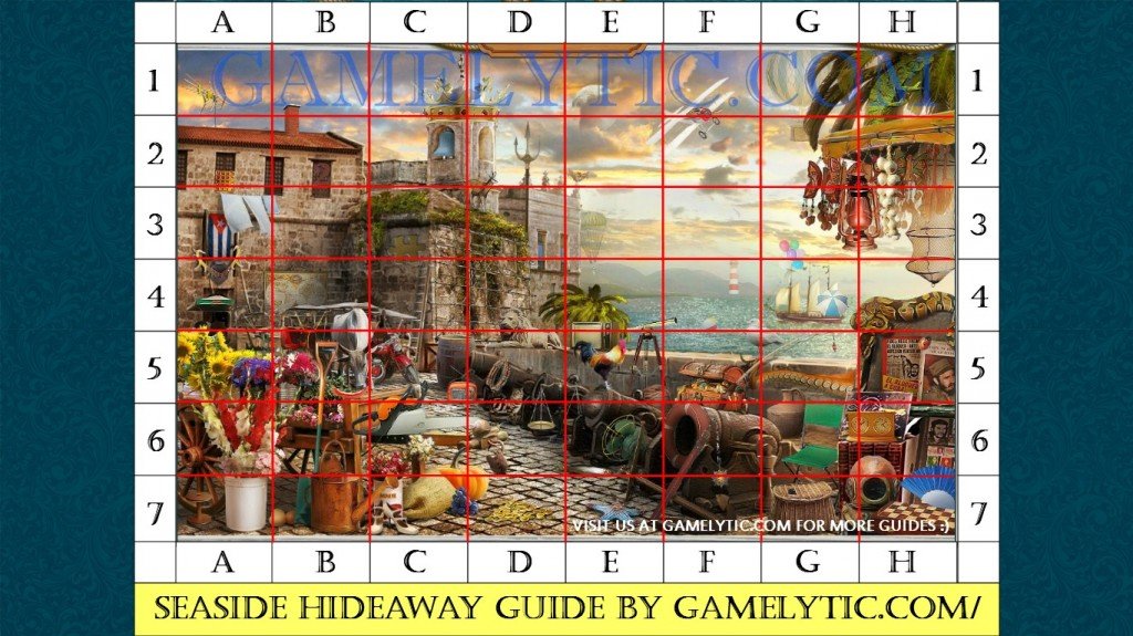 Seaside Hideaway Castillo grid guide