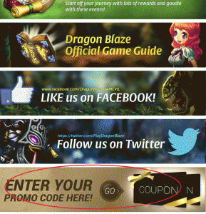 Dragon Blaze Promotion Code Input